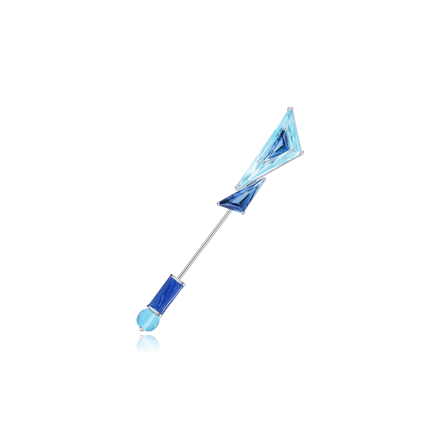 Mixx靡诗2025秋季新品双映蓝琉璃胸针高级感ins风男女同款