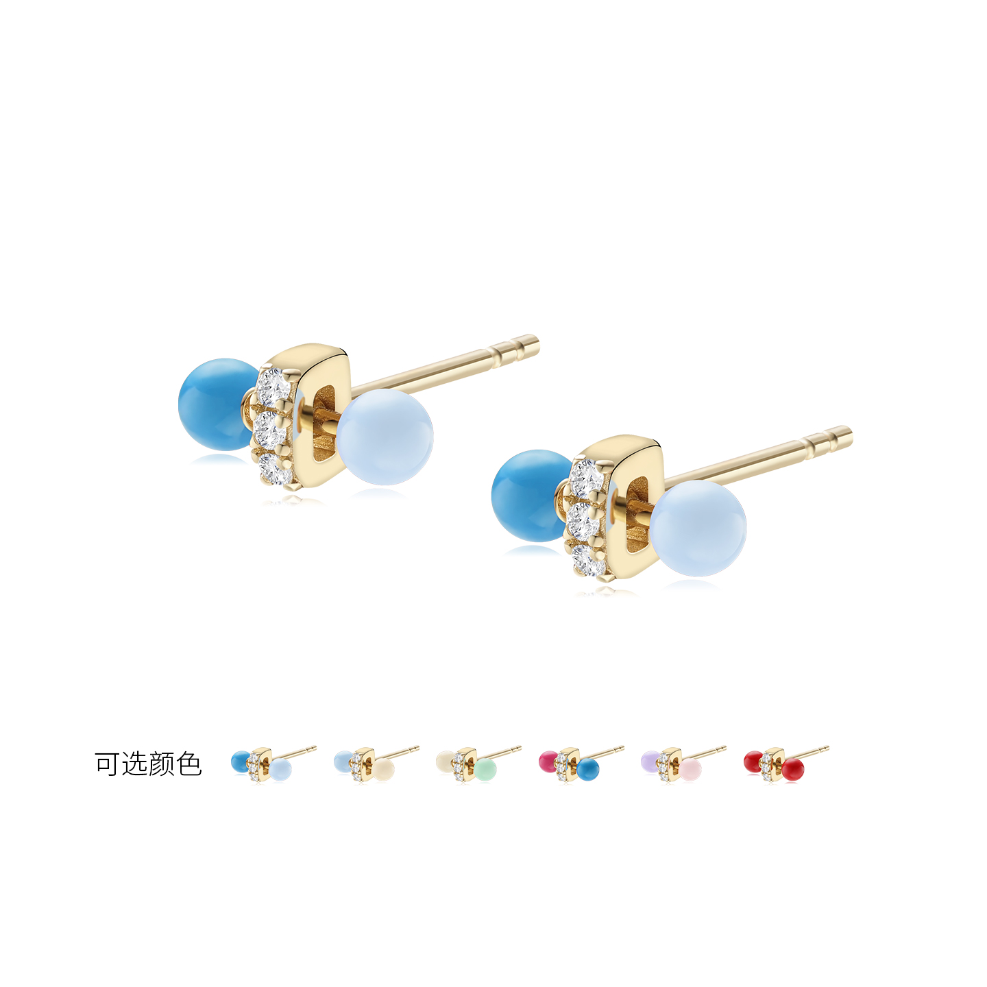 Mixx靡诗Color系列2026新品小泡泡平衡感耳钉S925银耳针